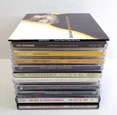Лот из 10 R&B соул компакт-дисков - Лютер Вандросс, Бруно Марс, Babyface, Джон легенда больше - Изображение 1 из 4