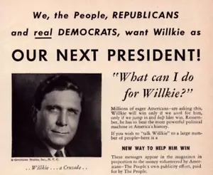 Wendell Willkie Magazine Fund 1940 Vintage Print Ad Our Next President A Crusade - Picture 1 of 2