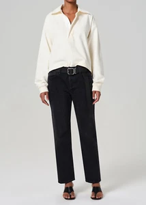 NEU Citizens of Humanity Neve schwarze Low Slung Relaxed Straight Jeans - 28 - Bild 1 von 4