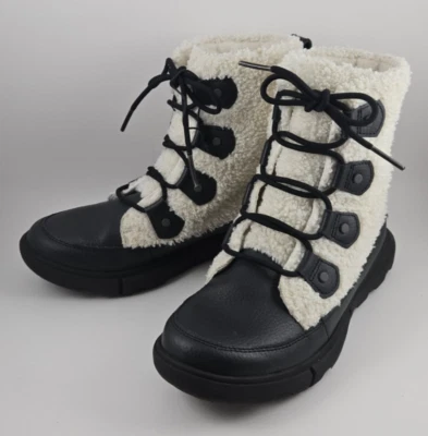 Sorel Explorer II Joan Cozy Women's Boot Waterproof Boots White Black  Size 7.5 - Image 1 of 4