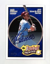 2005 Upper Deck Baseball Heroes Autograph Mike Schmidt #44 Blue #06/20