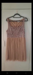 Maya Deluxe Petite Kleid Glitzer Ärmellos Pailletten Gr. 42 Rose Rosa abendkleid - Bild 1 von 3