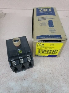 1) New! Square D QOB350 50 A Miniature Circuit Breaker 240V 3 Pole 3 Phase - Picture 1 of 3