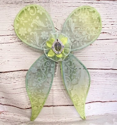 Disney Tinkerbell  Light Up Fairy Glow Wings Green Blue Costume TESTED WORKING - Image 1 of 4