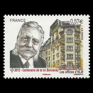 Francia 2012 - El centenario de la ley Bonnevay - Sc 4300 montado sin montar o nunca montado - Imagen 1 de 2