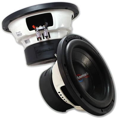 Pair of 10" 300W RMS 4-Ohm DX Series Car Audio Subwoofer White American Bass - Image 1 of 4