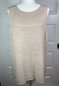 New Directions Curvy Knit Tank 2X Plus Size Woman’s Neutral Tan Sleeveless Belk - Picture 1 of 7