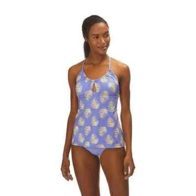Patagonia Glassy Dawn Tankini Top Palms of My Heart Light Violet Blue Sz S NWT - Image 1 of 4