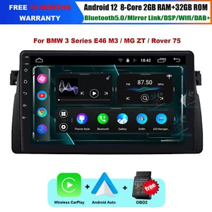 9" GPS Navigation Bluetooth Autoradio DAB CarPlay für BMW 3er E46 316 318 320 M3 - Picture 1 of 24