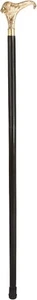 Brass Lion Handle Cane - Black Wooden Walking Stick, Handcrafted, Perfect for Me - Picture 1 of 5