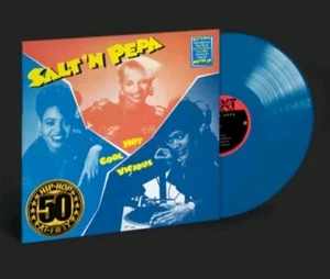 SALT 'N PEPA Hot Cool & Vicious BLUE COLORED VINYL LP Push It TRAMP Spinderella - Picture 1 of 6