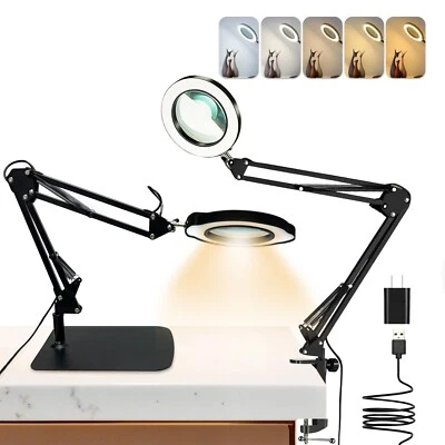 10X Magnifying Glass with Light, 2-in-1 Adjustable Swivel Head Reading Magnifier - Image 1 of 4