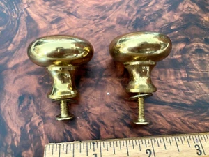 2 VINTAGE MASSIV MESSING KNAUF/ZUG 1,25 ZOLL MAL 1,25 ZOLL, SCHWER - Bild 1 von 5