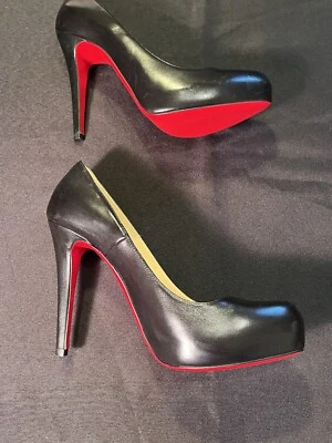 NEW CHRISTIAN LOUBOUTIN PIGALLE PUMPS LEATHER HIGH HEELS SHOES 38.5 AUTHENTIC - Image 1 of 4