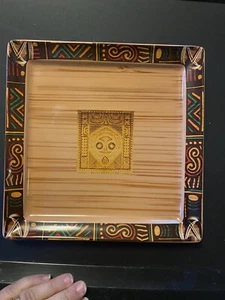 Disney Parks Adventureland Polynesian Resort Tiki Maui Ceramic Plate LOT OF 3 - Picture 1 of 3