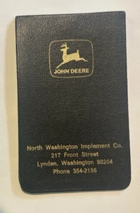 Vintage John Deere Anzeige Notizblock Halter Lynden WA North Washington Implement Co. 3"x5" - Bild 1 von 3