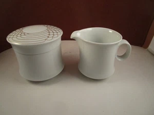 Vintage Hutschenreuther Germany Scala D'Oro Gold Sugar Bowl & Creamer - Picture 1 of 10