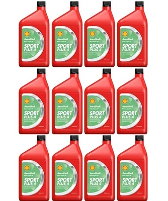 AeroShell Sport Plus 4 Oil 12x1L Rotax 912 914 Aviation Engine Lubricant - Image 1 of 2