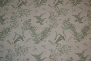Cotton fabric, fern & bee print print, 45" x 2 yards, preshrunk - Picture 1 of 6