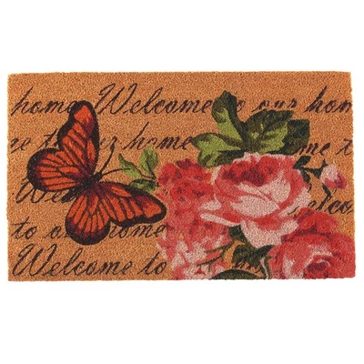 FOX VALLEY TRADERS Butterfly Welcome Coir Mat