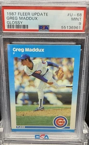 1987 FLEER UPDATE GREG MADDUX GLOSSY #U-68 PSA 9 - Picture 1 of 2