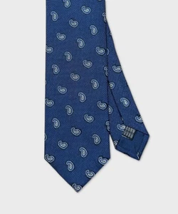 Kulturelle Drei-Falten-Seidenkrawatte Jacquard, blau lilie weiß 3PC.25B072.SEJQ - Bild 1 von 2