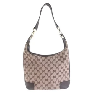 GUCCI 001 4204 Schultertasche Braun Rosa Beige Gold Hardware GG Canvas/Leder - Bild 1 von 10