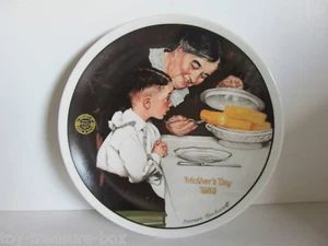 Offical Norman Rockwell 1989 Mother's Day China Plate - Bild 1 von 11