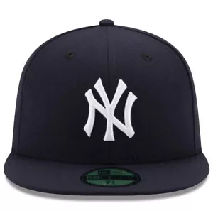 New York Yankees New Era Authentic On-Field 59FIFTY Fitted Hat Navy Grey Bottom - Picture 1 of 5