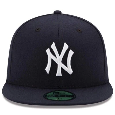 New York Yankees New Era Authentic On-Field 59FIFTY Fitted Hat Navy Grey Bottom - Image 1 of 4
