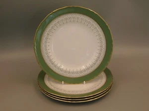 FOUR ROYAL WORCESTER REGENCY SAGE GREEN 8" DESSERT PLATES. - Picture 1 of 2