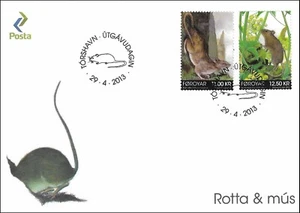 Rat Rattus Norvegicus Home Mouse Mus Musculus Rodents Faroe Islands FDC 2013 - Picture 1 of 1