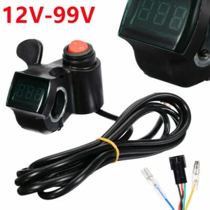 Acelerador de pulgar LED para bicicleta 12V-99V con interruptor de alimentación voltaje para bicicleta eléctrica - Imagen 1 de 11