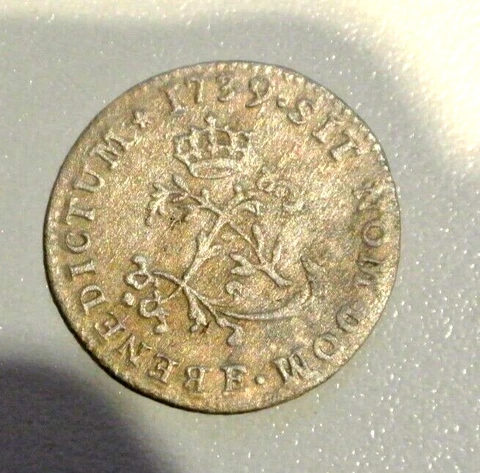 LOUIS XV DOUBLE SOL 1739 E= TOURS RARE Cover