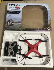 Vivitar DRC-120-Red Aerial Drone w Camera As Is In Box Broken Knob On Controller - Picture 1 of 18
