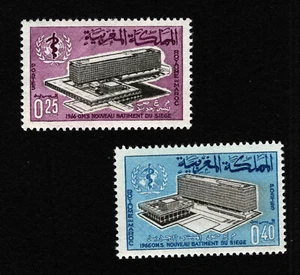 OPC 1966 Morocco WHO Headquarters Set Sc#142-3 MNH - Picture 1 of 1
