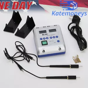 Lo último enceradora eléctrica máquina de tallar cuchillo doble pluma + 6 puntas de cera para laboratorio dental EE. UU. - Imagen 1 de 8