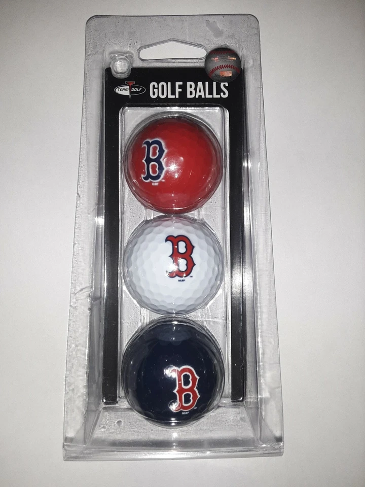 Boston Red Sox MLB Golf Balls Red/White/Blue Team Golf Brand 3 Pack New Sealed - Image 1 of 2