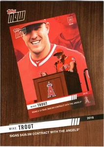 2020 Topps Topps Now Review 2019 #TNR-1 Mike Trout Los Angeles Angels (b) - Picture 1 of 2