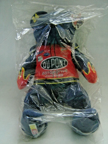 NASCAR Jeff Gordan #24 DuPont Plush 14" Beanbag Plush Teddy Bear NWT Cover