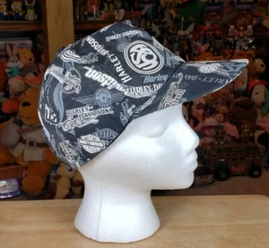 Vintage 1991 Harley Davidson All Over Print Snapback Hat Holoubek Cap 90s 80s - Picture 1 of 16