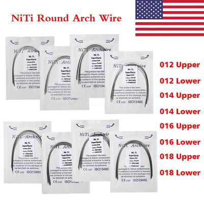 10 Bolsas Dentales Arcos de Ortodoncia Redondos Niti Arco de Alambre Su js Alambres Foto 1 de 4