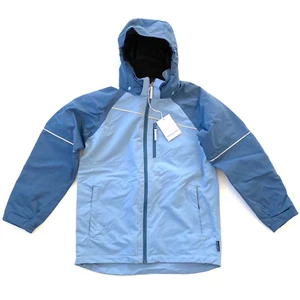 NWT Polarn O. Pyret Kids Waterproof Hooded Shell Jacket Size 11-12 Windproof - Picture 1 of 20