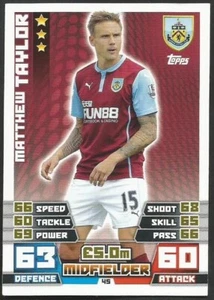 TOPPS MATCH ATTAX 2014-15- #045-BURNLEY-MATTHEW TAYLOR - Imagen 1 de 1