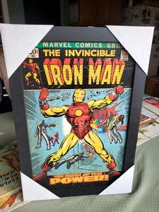 Iron Man 18 x 14 Laminted Wood Wall Art AVENGERS Marvel - Picture 1 of 1