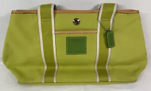 Bolso de hombro Coach A05M-1894 Chartreuse marrón de nailon - Imagen 1 de 10
