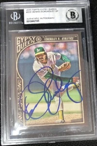 Carta Dennis Eckersley A"s Signed Auto 2015 Topps Gypsy Queen #328 ~ Beckett BAS - Foto 1 di 5