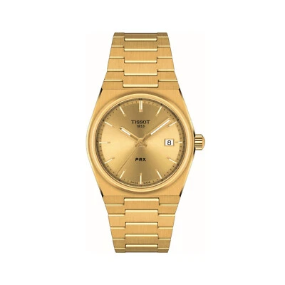 Brand New TISSOT PRX 35MM QTZ S-STEEL GOLD DIAL UNISEX WATCH T137.210.33.021.00 - image 1 of 4