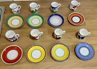 Wedgwood Clarice Cliff Cafe Chic Ltd Edition Set Of 8 Coffee Cups & Saucers C.
