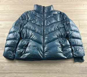 Athleta Lofty Down Puffer Jacket Coat Dark Viest Teal Women's Size X Large - Picture 1 of 10